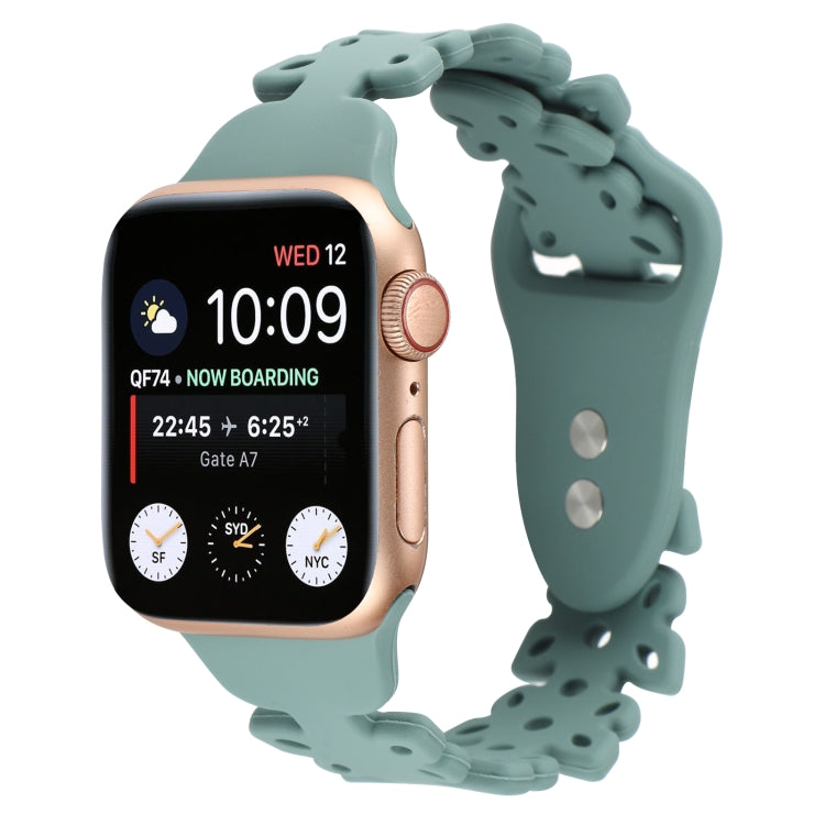 Butterfly Hollow Silicone Watch Band, For Apple Watch Series 8&7 45mm, For Apple Watch Series 8&7 41mm