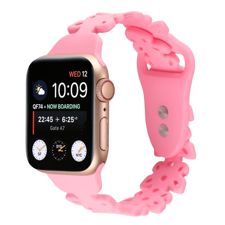 Butterfly Hollow Silicone Watch Band, For Apple Watch Series 8&7 45mm, For Apple Watch Series 8&7 41mm