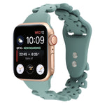 Butterfly Hollow Silicone Watch Band, For Apple Watch Series 8&7 45mm, For Apple Watch Series 8&7 41mm