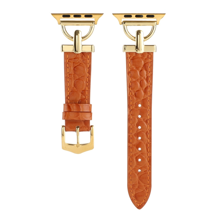 D-Buckle Cocodile Genuine Leather Watch Band, For Apple Watch Series 8&7 45mm, For Apple Watch Series 8&7 41mm
