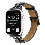 D-Buckle Cocodile Genuine Leather Watch Band, For Apple Watch Series 8&7 45mm, For Apple Watch Series 8&7 41mm