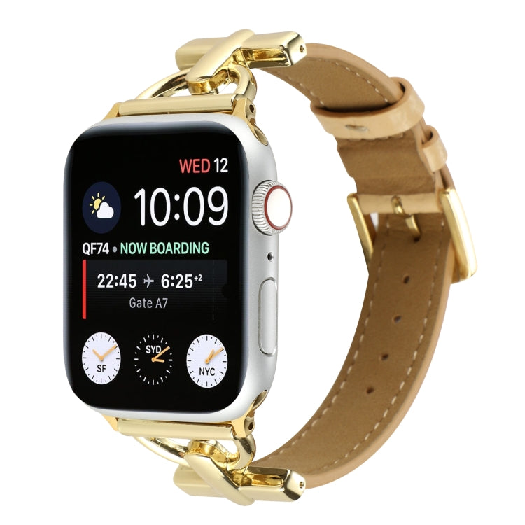 D-Buckle Cocodile Genuine Leather Watch Band, For Apple Watch Series 8&7 45mm, For Apple Watch Series 8&7 41mm