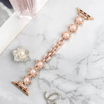 Flower Bracelet Metal Watch Band, For Apple Watch Series 8&7 45mm, For Apple Watch Series 8&7 41mm