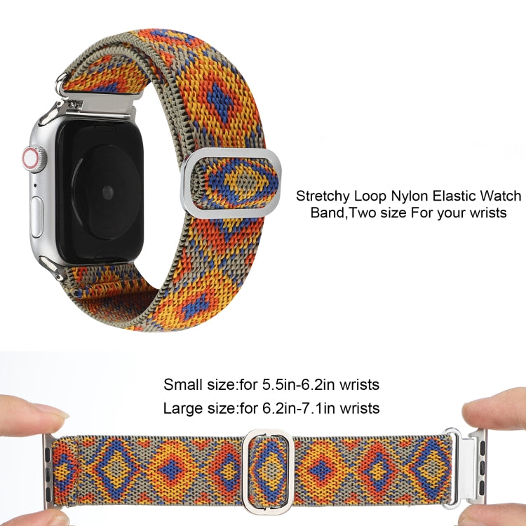 Buckle Elastic Nylon Watch Band, For Apple Watch Series 8&7 45mm, For Apple Watch Series 8&7 41mm