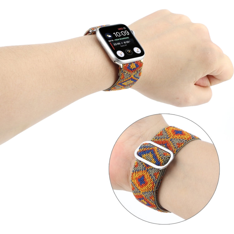 Buckle Elastic Nylon Watch Band, For Apple Watch Series 8&7 45mm, For Apple Watch Series 8&7 41mm