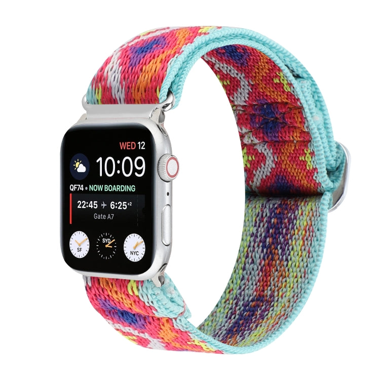 Buckle Elastic Nylon Watch Band, For Apple Watch Series 8&7 45mm, For Apple Watch Series 8&7 41mm