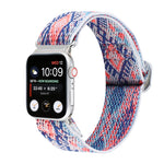 Buckle Elastic Nylon Watch Band, For Apple Watch Series 8&7 45mm, For Apple Watch Series 8&7 41mm