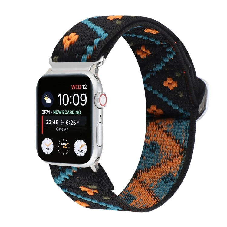 Buckle Elastic Nylon Watch Band, For Apple Watch Series 8&7 45mm, For Apple Watch Series 8&7 41mm