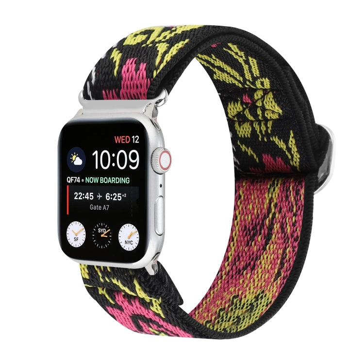 Buckle Elastic Nylon Watch Band, For Apple Watch Series 8&7 45mm, For Apple Watch Series 8&7 41mm