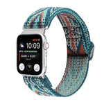 Buckle Elastic Nylon Watch Band, For Apple Watch Series 8&7 45mm, For Apple Watch Series 8&7 41mm