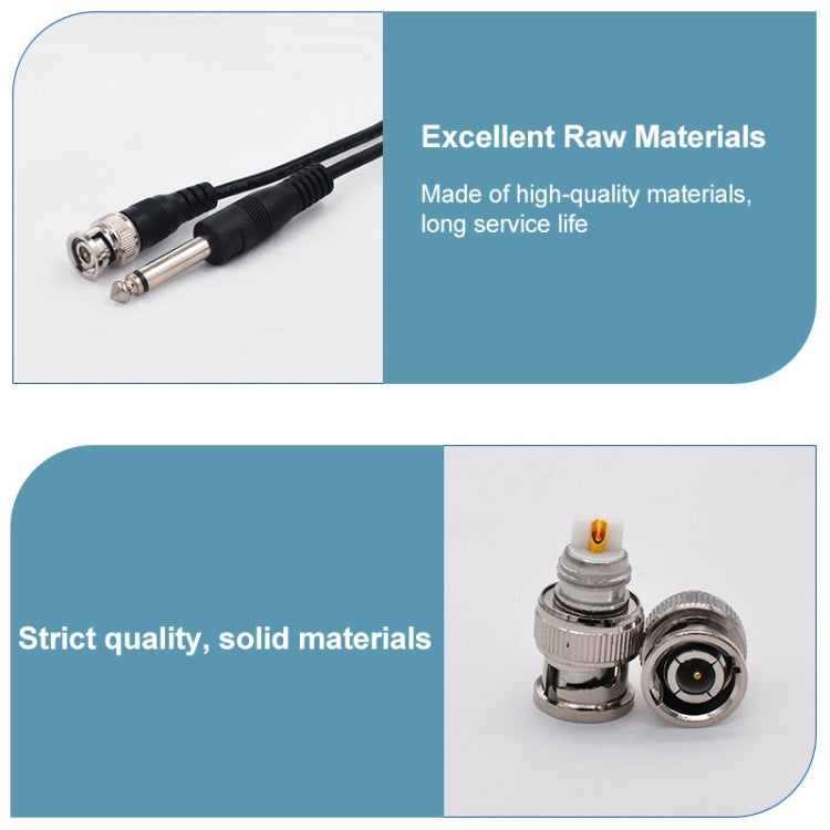 BNC Male To 6.35mm Plug Connection Cable, 1m, 2m, 3m