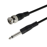 BNC Male To 6.35mm Plug Connection Cable, 1m, 2m, 3m