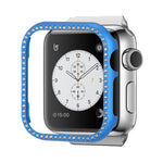 Aluminum Alloy Diamond Watch Protective Case, For Apple Watch Series 9 / 8 / 7 45mm, For Apple Watch Series SE 2025&SE 2&6&SE&5&4 44mm, For Apple Watch Series 3&2&1 42mm, For Apple Watch Series 9 / 8 / 7 41mm                                            ...