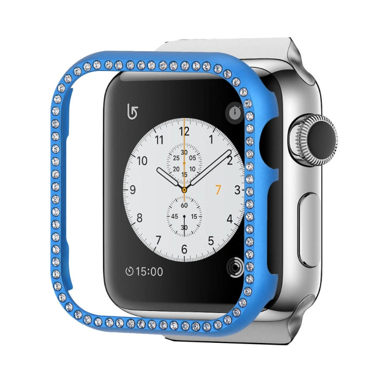 Aluminum Alloy Diamond Watch Protective Case, For Apple Watch Series 9 / 8 / 7 45mm, For Apple Watch Series SE 2025&SE 2&6&SE&5&4 44mm, For Apple Watch Series 3&2&1 42mm, For Apple Watch Series 9 / 8 / 7 41mm                                            ...
