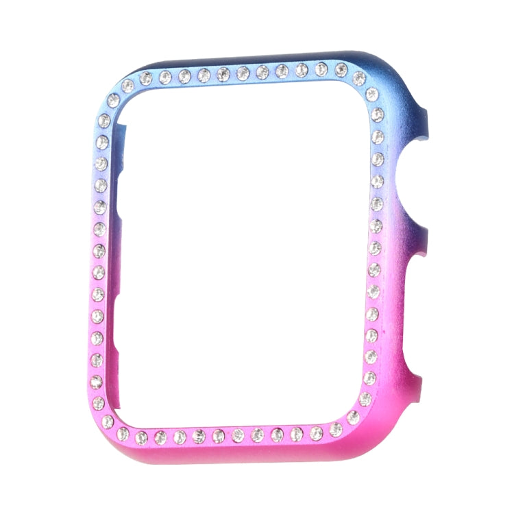 Aluminum Alloy Diamond Watch Protective Case, For Apple Watch Series 9 / 8 / 7 45mm, For Apple Watch Series SE 2025&SE 2&6&SE&5&4 44mm, For Apple Watch Series 3&2&1 42mm, For Apple Watch Series 9 / 8 / 7 41mm                                            ...