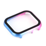 Metal Frame + Tempered Glass Protector Case, For Apple Watch Series 9 / 8 / 7 45mm, For Apple Watch Series SE 2025&SE2&6&SE&5&4 44mm, For Apple Watch Series 3&2&1 42mm, For Apple Watch Series 9 / 8 / 7 41mm                                              ...