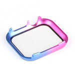 Metal Frame + Tempered Glass Protector Case, For Apple Watch Series 9 / 8 / 7 45mm, For Apple Watch Series SE 2025&SE2&6&SE&5&4 44mm, For Apple Watch Series 3&2&1 42mm, For Apple Watch Series 9 / 8 / 7 41mm                                              ...