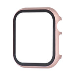 Metal Frame + Tempered Glass Protector Case, For Apple Watch Series 9 / 8 / 7 45mm, For Apple Watch Series SE 2025&SE2&6&SE&5&4 44mm, For Apple Watch Series 3&2&1 42mm, For Apple Watch Series 9 / 8 / 7 41mm                                              ...