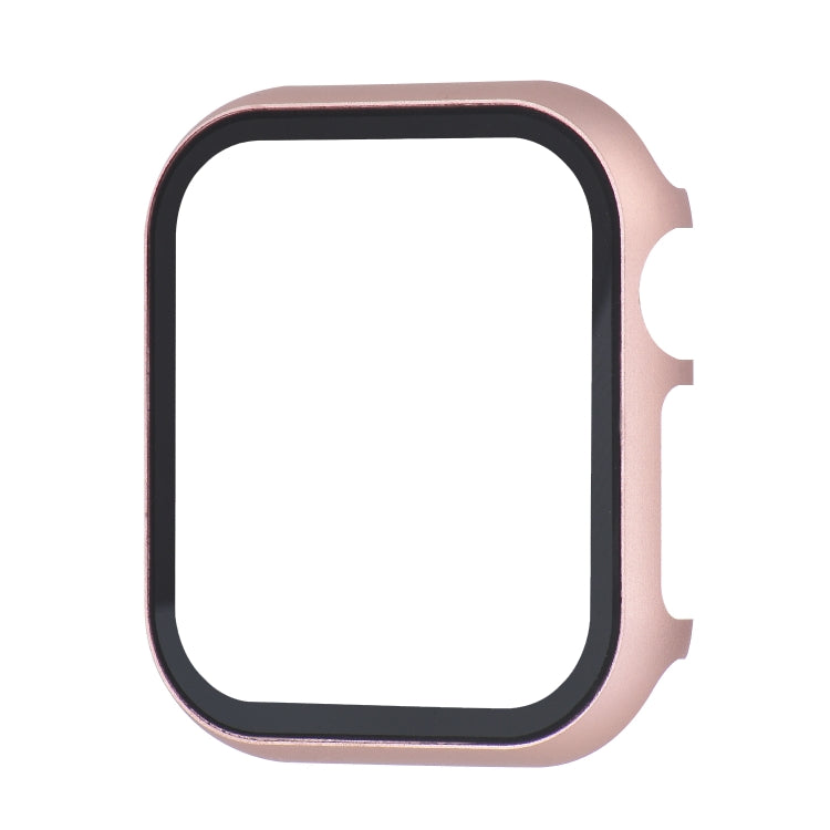 Metal Frame + Tempered Glass Protector Case, For Apple Watch Series 9 / 8 / 7 45mm, For Apple Watch Series SE 2025&SE2&6&SE&5&4 44mm, For Apple Watch Series 3&2&1 42mm, For Apple Watch Series 9 / 8 / 7 41mm                                              ...