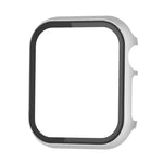 Metal Frame + Tempered Glass Protector Case, For Apple Watch Series 9 / 8 / 7 45mm, For Apple Watch Series SE 2025&SE2&6&SE&5&4 44mm, For Apple Watch Series 3&2&1 42mm, For Apple Watch Series 9 / 8 / 7 41mm                                              ...