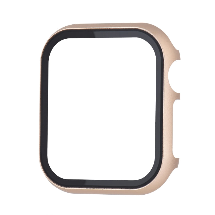 Metal Frame + Tempered Glass Protector Case, For Apple Watch Series 9 / 8 / 7 45mm, For Apple Watch Series SE 2025&SE2&6&SE&5&4 44mm, For Apple Watch Series 3&2&1 42mm, For Apple Watch Series 9 / 8 / 7 41mm                                              ...