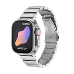 Flat Buckle Titanium Alloy Watch Band, For Apple Watch Ultra 49mm / Series 8&7 45mm / SE 2&6&SE&5&4 44mm / 3&2&1 42mm, For Apple Watch Series 8&7 41mm / SE 2&6&SE&5&4 40mm / 3&2&1 38mm