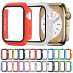 Shockproof PC+Tempered Glass Watch Protective Case, For Apple Watch Series 9 / 8 / 7 41mm, For Apple Watch Series 9 / 8 / 7 45mm