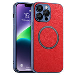 Skin Feel Litchi Texture MagSafe Magnetic Phone Case, For iPhone 11 Pro Max