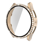 Einreihiges Diamant-Gehäuse aus Polycarbonat und gehärtetem Glas, für Samsung Galaxy Watch5 44 mm