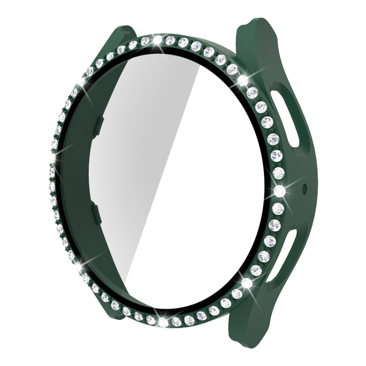 Einreihiges Diamant-Gehäuse aus Polycarbonat und gehärtetem Glas, für Samsung Galaxy Watch5 44 mm