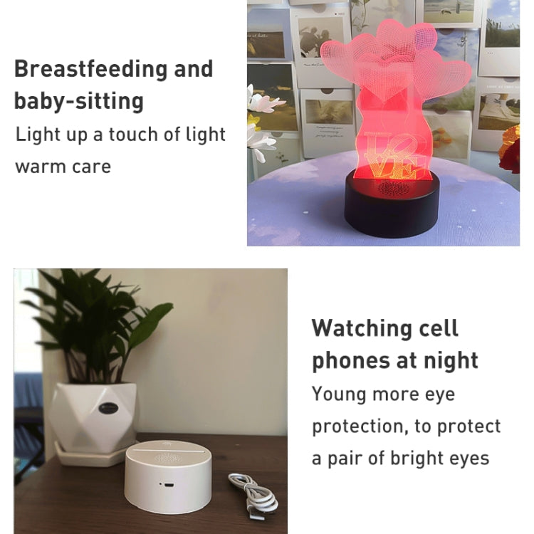 LED Colorful 3D Night Light Bluetooth Speaker Base, A189