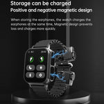 N22 2 in 1 1.96 inch HD Display Sport Bluetooth Call Earphone Smart Watch