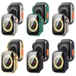 Tempered Film + PC Integrated Watch Protective Case, For Apple Watch Series SE 2 / 6 / SE / 5 / 4 40mm, For Apple Watch Series 9 / 8 / 7 41mm, For Apple Watch Series SE 2 / 6 / SE / 5 / 4 44mm, For Apple Watch Series 9 / 8 / 7 45mm