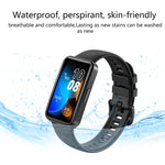 16mm Solid Color Silicone Replacement Watch Band, For Huawei Band 8