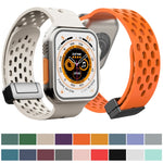 Magnetic Clasp Silicone Watch Band, For Apple Watch Series 8&7 41mm, For Apple Watch Series 8&7 45mm
