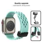 Magnetic Clasp Silicone Watch Band, For Apple Watch Series 8&7 41mm, For Apple Watch Series 8&7 45mm