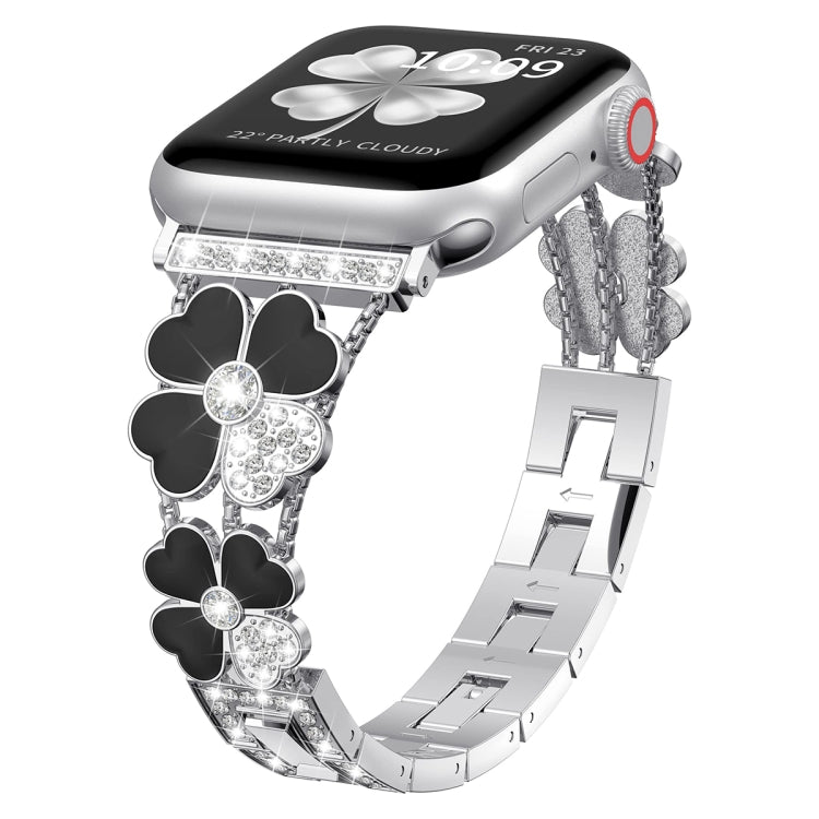 Petal Metal Diamond Watch Band, For Apple Watch 3 38mm, For Apple Watch 9 45mm, For Apple Watch 3 42mm, For Apple Watch 2 38mm, For Apple Watch 2 42 mm, For Apple Watch 38mm, For Apple Watch 42mm, For Apple Watch 9 41mm
