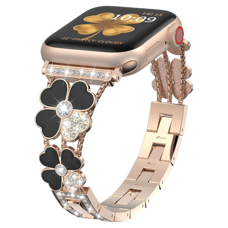 Petal Metal Diamond Watch Band, For Apple Watch 3 38mm, For Apple Watch 9 45mm, For Apple Watch 3 42mm, For Apple Watch 2 38mm, For Apple Watch 2 42 mm, For Apple Watch 38mm, For Apple Watch 42mm, For Apple Watch 9 41mm