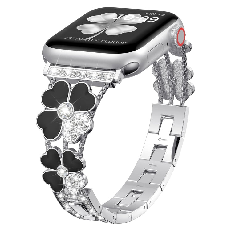 Petal Metal Diamond Watch Band, For Apple Watch 3 38mm, For Apple Watch 9 45mm, For Apple Watch 3 42mm, For Apple Watch 2 38mm, For Apple Watch 2 42 mm, For Apple Watch 38mm, For Apple Watch 42mm, For Apple Watch 9 41mm