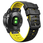 22mm Trapezoidal Quick Release Silicone Watch Band, For Garmin Fenix 7