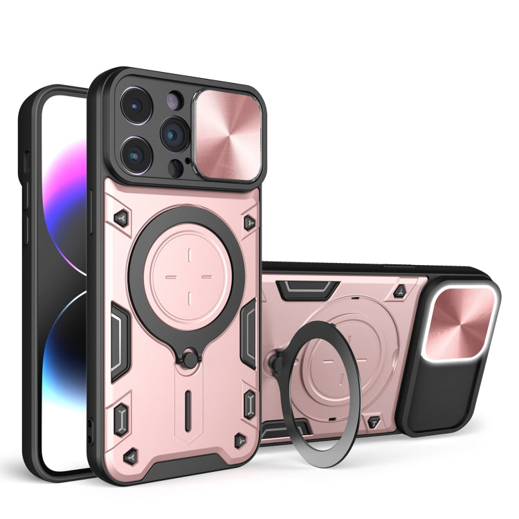 غطاء هاتف بممسك مغناطيسي منزلق بنقشة CD، لهواتف iPhone 14 Pro Max، iPhone 13 Pro Max، iPhone 13 Pro، iPhone 13، iPhone 12، iPhone 12 Pro Max، iPhone 12 Pro، iPhone 11 Pro Max