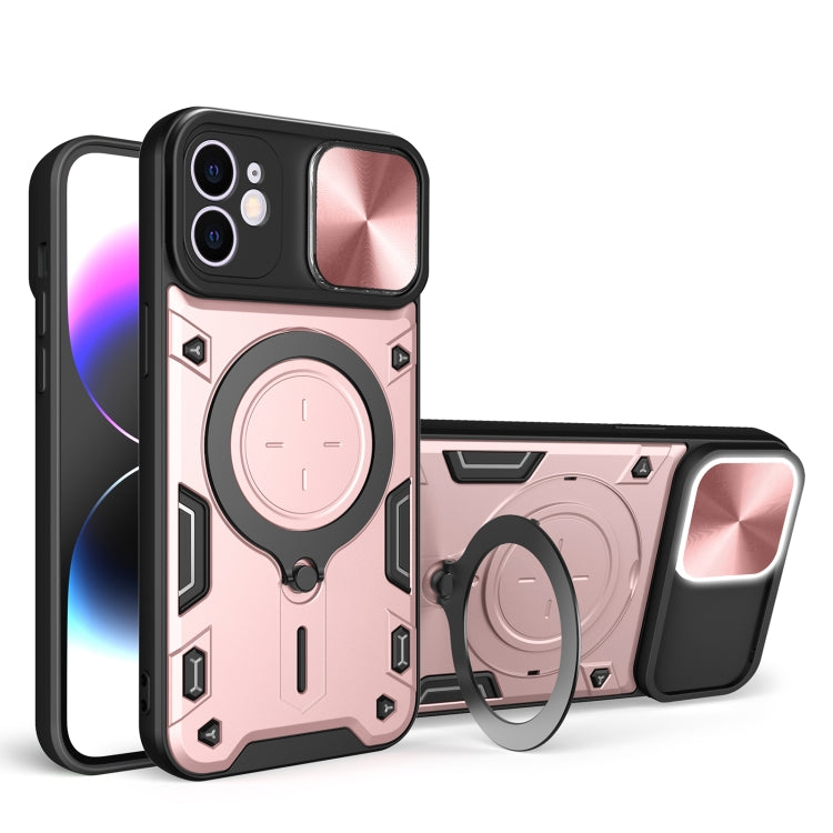 غطاء هاتف بممسك مغناطيسي منزلق بنقشة CD، لهواتف iPhone 11، iPhone 11 Pro