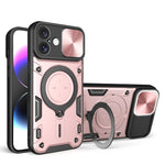 CD Texture Sliding Camshield Magnetic Holder Phone Case, For iPhone 17e / 16e, For iPhone 17 Pro Max, For iPhone 17 Pro, For iPhone 17, For iPhone Air, For iPhone 16 Pro Max, For iPhone 16 Pro, For iPhone 16 Plus