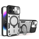 CD Texture Sliding Camshield Magnetic Holder Phone Case, For iPhone 17e / 16e, For iPhone 17 Pro Max, For iPhone 17 Pro, For iPhone 17, For iPhone Air, For iPhone 16 Pro Max, For iPhone 16 Pro, For iPhone 16 Plus