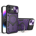CD Texture Sliding Camshield Magnetic Holder Phone Case, For iPhone 17e / 16e, For iPhone 17 Pro Max, For iPhone 17 Pro, For iPhone 17, For iPhone Air, For iPhone 16 Pro Max, For iPhone 16 Pro, For iPhone 16 Plus