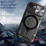 CD Texture Sliding Camshield Magnetic Holder Phone Case, For iPhone 17e / 16e, For iPhone 17 Pro Max, For iPhone 17 Pro, For iPhone 17, For iPhone Air, For iPhone 16 Pro Max, For iPhone 16 Pro, For iPhone 16 Plus