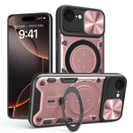 CD Texture Sliding Camshield Magnetic Holder Phone Case, For iPhone 17e / 16e, For iPhone 17 Pro Max, For iPhone 17 Pro, For iPhone 17, For iPhone Air, For iPhone 16 Pro Max, For iPhone 16 Pro, For iPhone 16 Plus