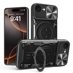 CD Texture Sliding Camshield Magnetic Holder Phone Case, For iPhone 17e / 16e, For iPhone 17 Pro Max, For iPhone 17 Pro, For iPhone 17, For iPhone Air, For iPhone 16 Pro Max, For iPhone 16 Pro, For iPhone 16 Plus
