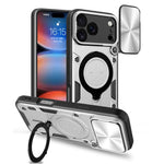 CD Texture Sliding Camshield Magnetic Holder Phone Case, For iPhone 17e / 16e, For iPhone 17 Pro Max, For iPhone 17 Pro, For iPhone 17, For iPhone Air, For iPhone 16 Pro Max, For iPhone 16 Pro, For iPhone 16 Plus