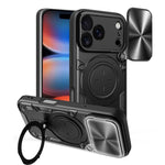 CD Texture Sliding Camshield Magnetic Holder Phone Case, For iPhone 17e / 16e, For iPhone 17 Pro Max, For iPhone 17 Pro, For iPhone 17, For iPhone Air, For iPhone 16 Pro Max, For iPhone 16 Pro, For iPhone 16 Plus